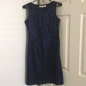 Cute black and blue knee length dress